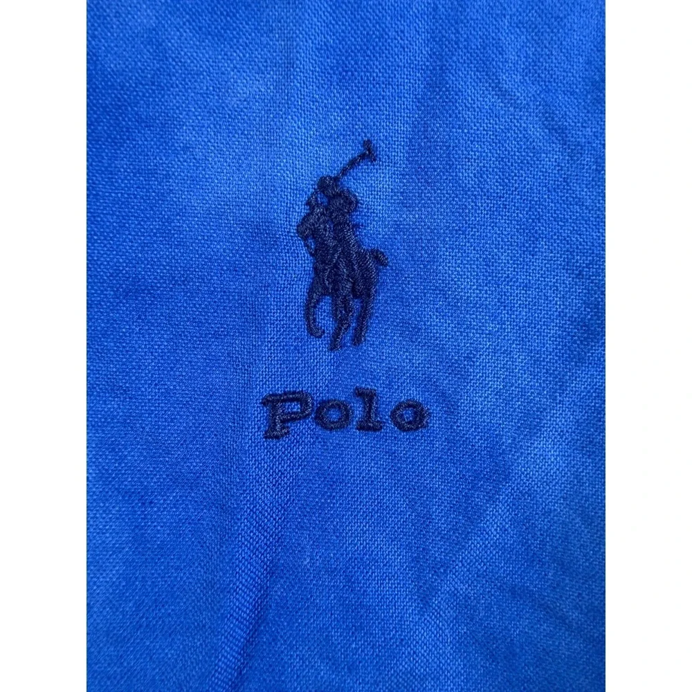 NEW Rare Polo Ralph Lauren Tie Dye Washed Oxford Blue Button shirt Size XL Blue